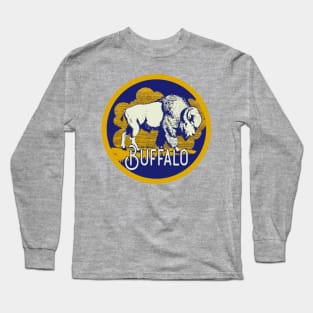Buffalo Vintage Travel Decal Long Sleeve T-Shirt